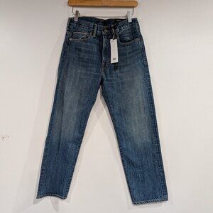 BNWT Vince Cropped Boyfriend Mid Wash Jeans Blue Size 26